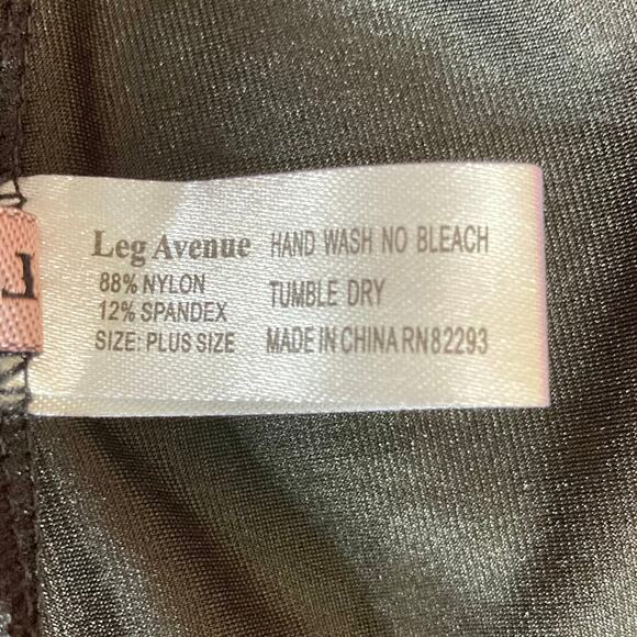 Leg Avenue teddy nightie, black pink nightgown sleep wear lingerie - Picture 6 of 8